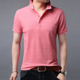 iSurvivor 2019 Men High Quality Business Casual T Shirts Tees Hombre Male Casual Fashion Slim Fit Short Sleeved T Shirts Men