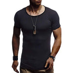 iSurvivor 2019 Men Solid Color O Neck Short Sleeved Summer T Shirts Tees Hombre Male Casual Fashion Slim Fit Large Size T Shirts