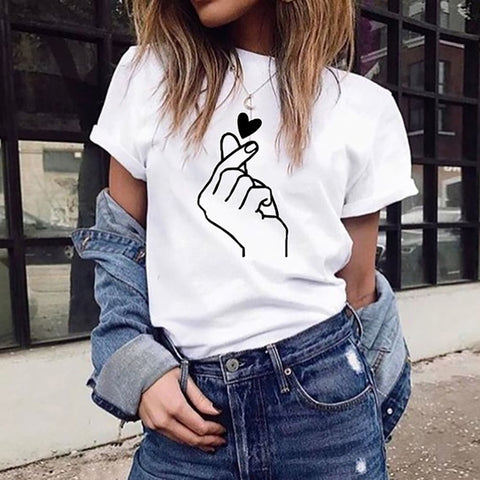 Women Girls Print T-Shirt