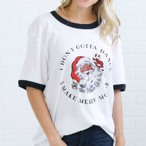 Hot Sale White Cartoon Print Christmas Top T Shirts Women 2018 Summer ladies Short Sleeve T Shirt Women